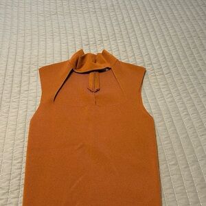 Zara Sleeveless Rust Top